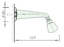 Figure - AUS 2, AUS 2P automatic subsurface shower unit - sensor- or piezo-controlled