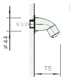 Figure - AUS 2, AUS 2P automatic subsurface shower unit - sensor- or piezo-controlled