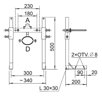 Figure - KZ1 cantilever for wall hung WC