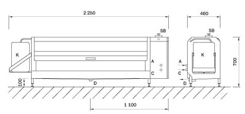 Figure - RMZ 01 automatic washing system for aprons