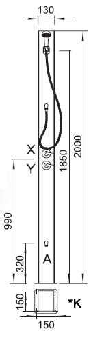 Figure - SPS 02 solar shower column