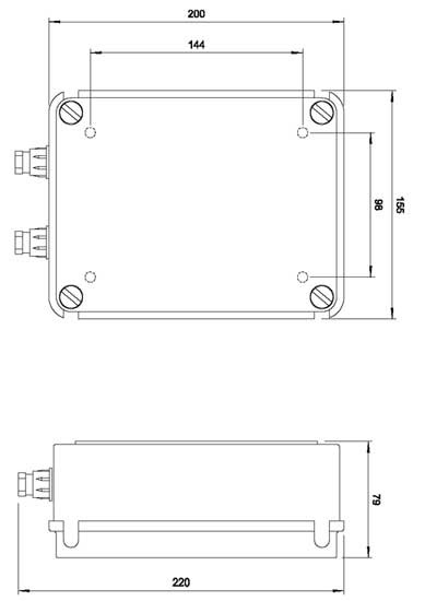 Figure - ZAC ZAS power supply unit 80 VA with protection against momentary mains failure