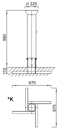 Figure - AFO O2 stainless steel free-standing drinking fountain